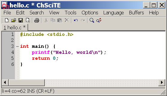 ChScTE IDE is a Ch IDE to edit and run C, Ch and C++ programs. 